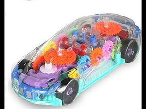 Concept Musical and 3D Lights Kids Transparent Car, Toy for 2 to 5 Year Kids Baby Toy, Multicolour